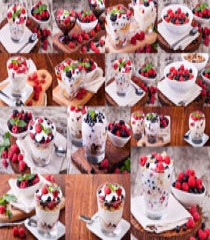 Strawberry fruit milk tea