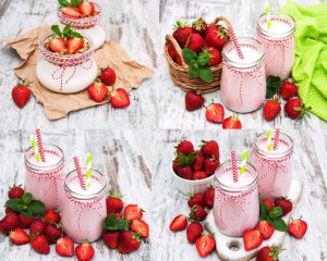 Strawberry and milk